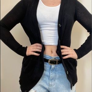 Basic, black cardigan